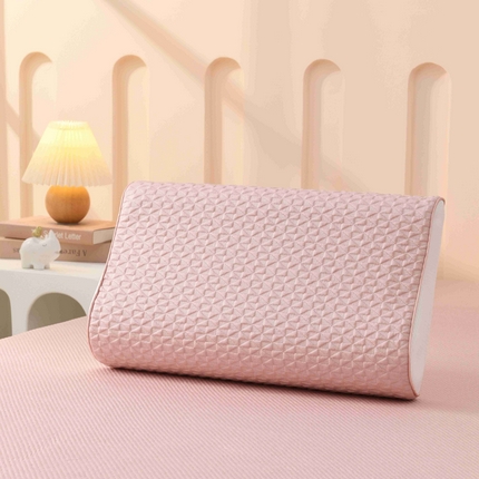 小猫派 2025新款夏季儿童乳胶枕套凉感豆豆乳胶枕套 单枕套–风车粉