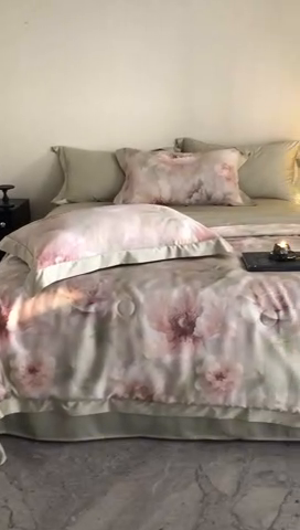 91家纺网 家纺一手货源 找家纺 立奥被业 2025年新款100%莱赛尔夏被莱赛尔夏被四件套天丝夏凉被 微澜-紫