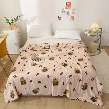 91家纺网 家纺一手货源 找家纺 （总）薇玛仕 2025新款印花凉感丝夏凉被空调被带氨自带凉感夏被