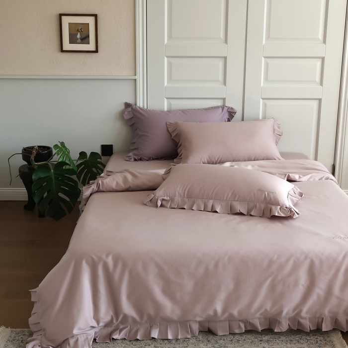 91家纺网 家纺一手货源 找家纺 轩和2025新款lf级80支超柔加密天丝棉四件套拍摄一控价不低于468 488 香榭蔷薇