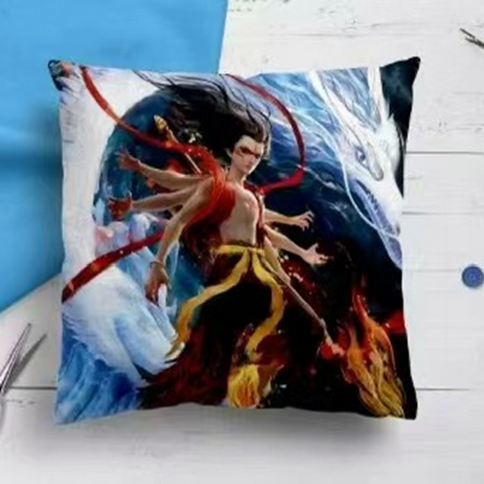 91家纺网 家纺一手货源 找家纺 （总）宇诺家纺 2025新款爆火哪吒系列抱枕靠垫