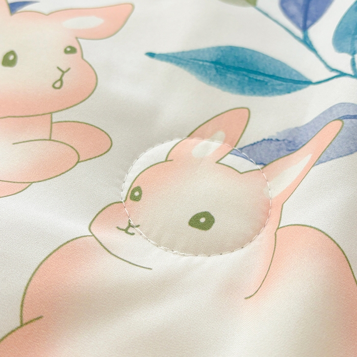 91家纺网 家纺一手货源 找家纺 恒畅 2025新款A类水洗棉印花豆豆被抗菌夏被夏凉被空调被 一见倾心