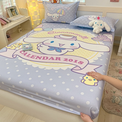 博雅 2025新款三丽鸥全棉大版床笠-第二批 欢乐大耳狗