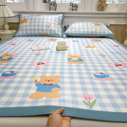 91家纺网 家纺一手货源 找家纺 （总）五月家纺 2025新款卡通冰丝印花凉席