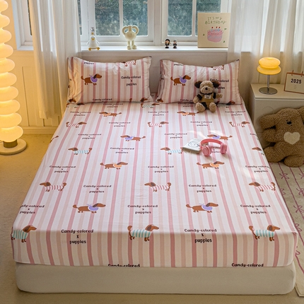 91家纺网 家纺一手货源 找家纺 （总）仟人梦2025新款水洗棉印花床笠