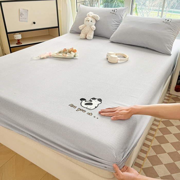 91家纺网 家纺一手货源 找家纺 （总）博雅 2025新款全棉老粗布烫画床笠系列