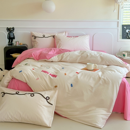 91家纺网 家纺一手货源 找家纺 （总）TT.one 塔塔家居 2025新款全棉卡通毛巾绣四件套