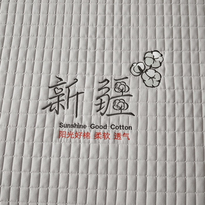 91家纺网 家纺一手货源 找家纺 锦眠床笠2025新款刺绣床笠新疆棉花填充-夹棉床笠 星辰灰