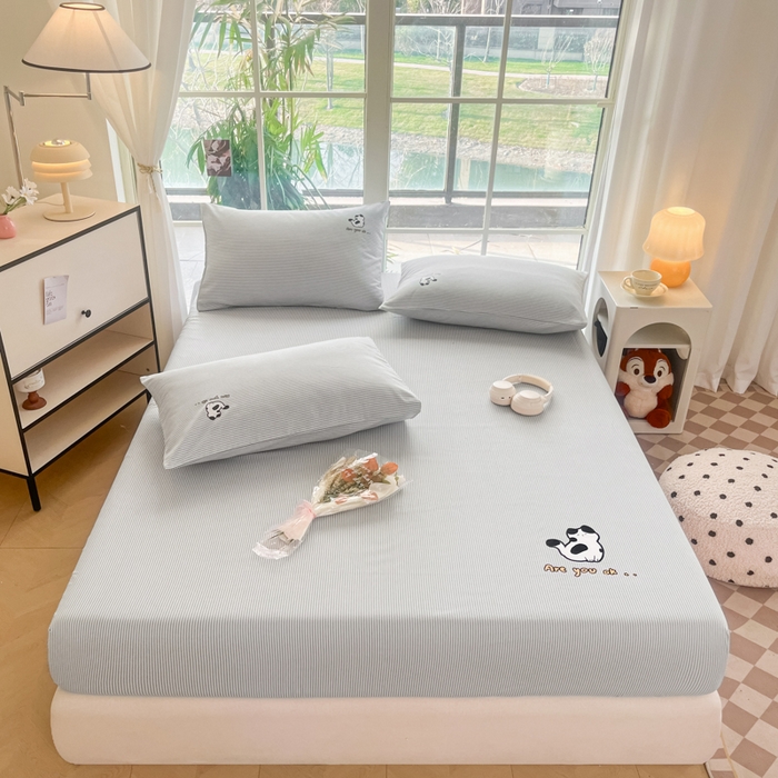 91家纺网 家纺一手货源 找家纺 （总）博雅 2025新款全棉老粗布烫画床笠系列