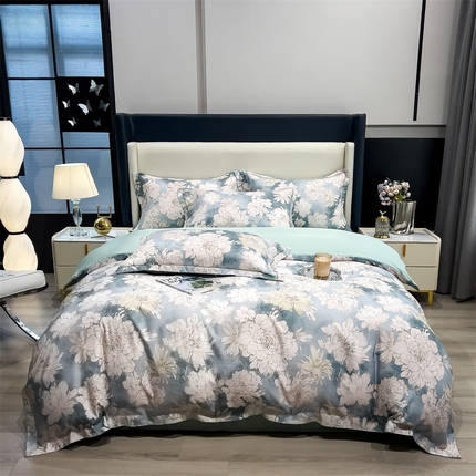 兄弟坊2025新款兰精天丝数码印花四件套 油画