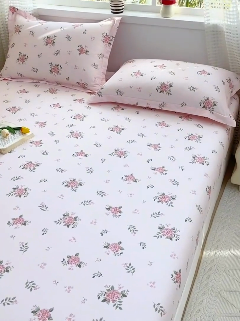 91家纺网 家纺一手货源 找家纺 元元被芯 2025新款40支13372全棉印花全棉床笠 诗雨