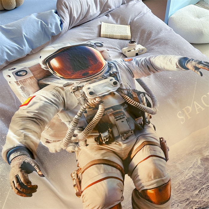 91家纺网 家纺一手货源 找家纺 馨语家居 2025新款全棉双层纱四件套 探索星球