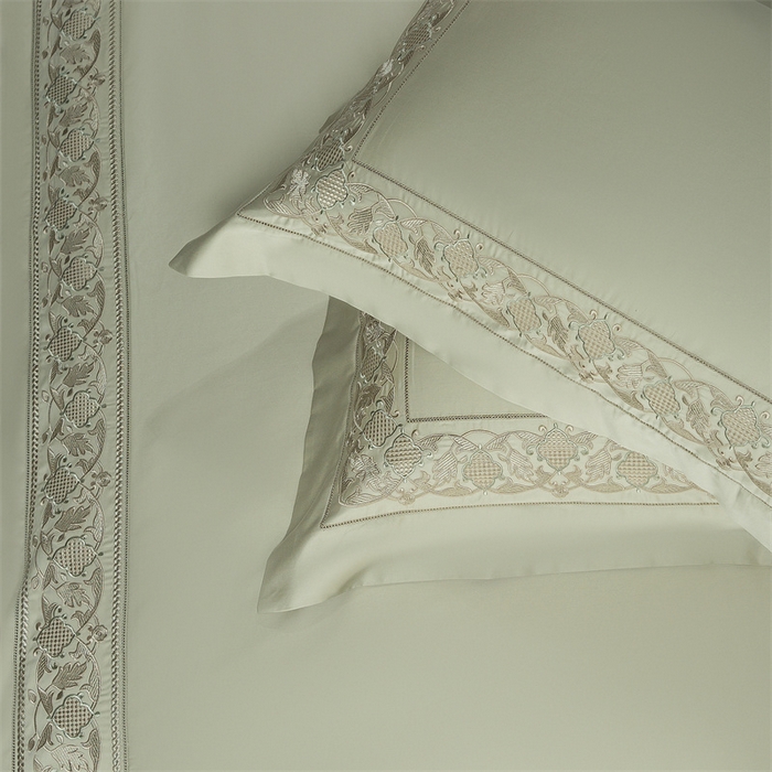 91家纺网 家纺一手货源 找家纺 高大尚婚庆馆 2025新款长绒棉四件套-简奢 简奢-油果绿