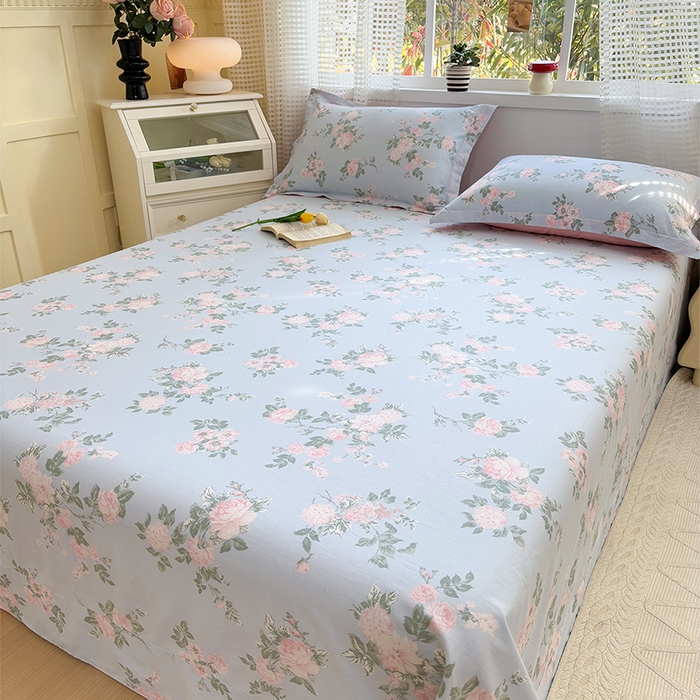 91家纺网 家纺一手货源 找家纺 元元被芯 2025新款40支13372全棉印花全棉床单 初妤