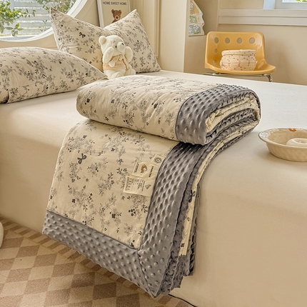 91家纺网 家纺一手货源 找家纺 （总）梦依依 2025新款40支全棉豆豆被大豆被夏被春秋被子被芯 加微信送买家秀