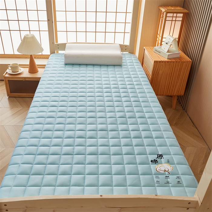 91家纺网 家纺一手货源 找家纺 艺博床垫 2025新款A类原棉棉花床垫--学生款 湖蓝-厚度6cm