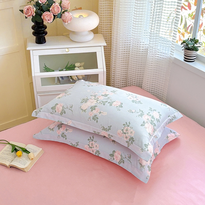 91家纺网 家纺一手货源 找家纺 元元被芯 2025新款40支13372全棉印花全棉枕套 初妤