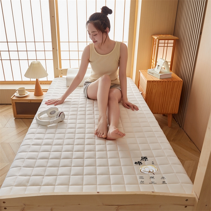 91家纺网 家纺一手货源 找家纺 艺博床垫 2025新款A类原棉棉花床垫--学生款 米白-厚度6cm