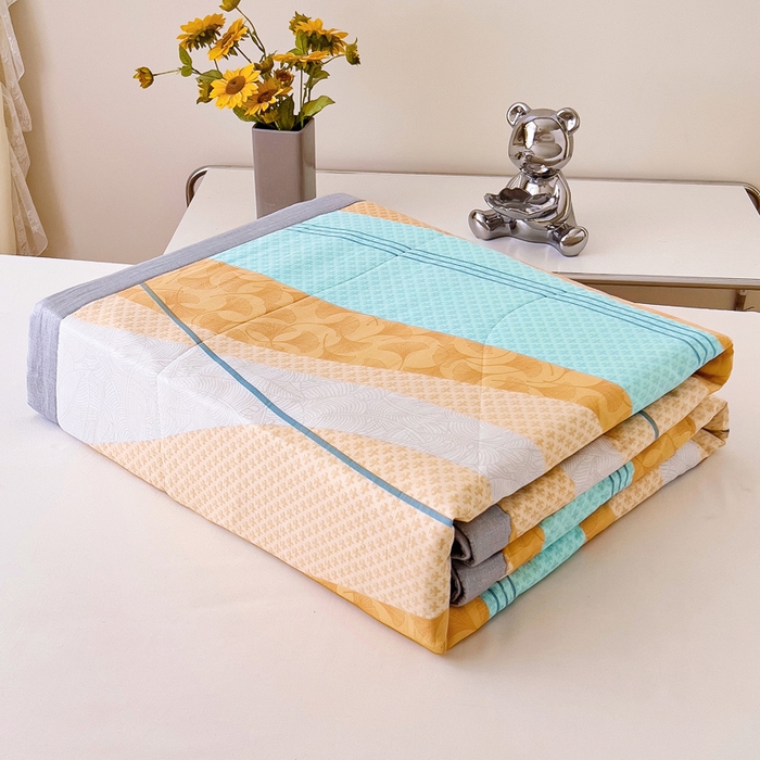 91家纺网 家纺一手货源 找家纺 鑫棉坊 【又降价啦】2025新款全棉A类印花纯棉花夏被可机洗空调被 金城之恋