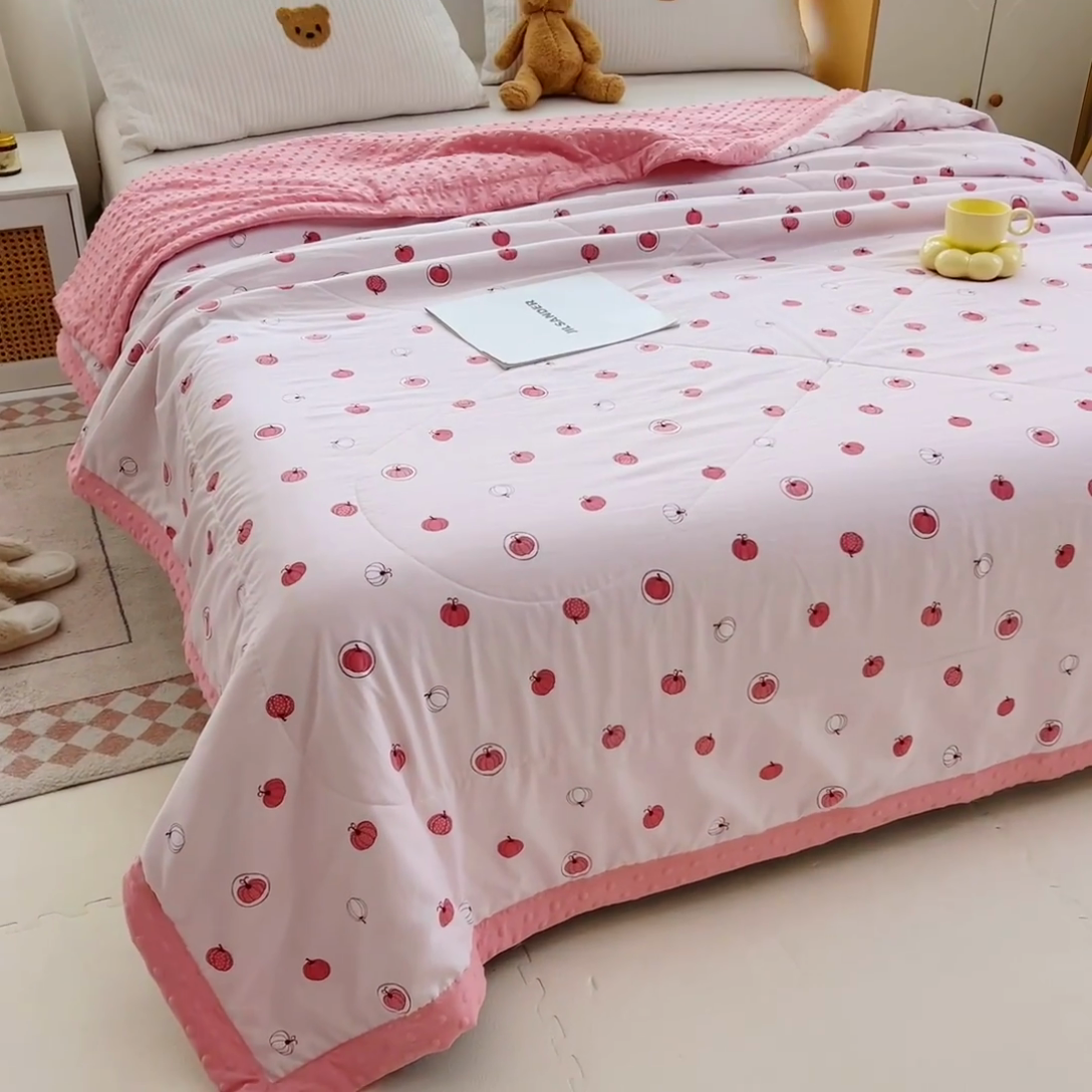 91家纺网 家纺一手货源 找家纺 （总）鑫棉坊 2025新款A类水洗棉豆豆双层纱棉花夏凉被