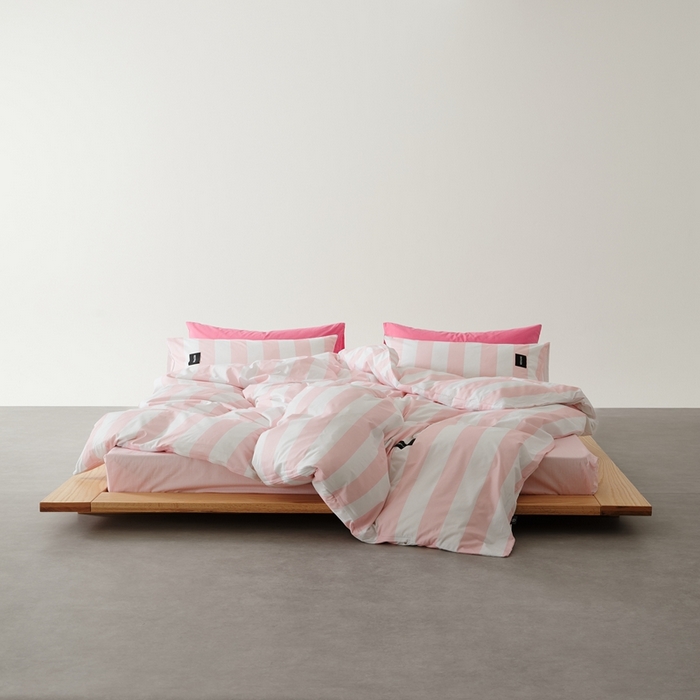 91家纺网 家纺一手货源 找家纺 棉眠 棉眠2025黑川简约条纹系列 芍药