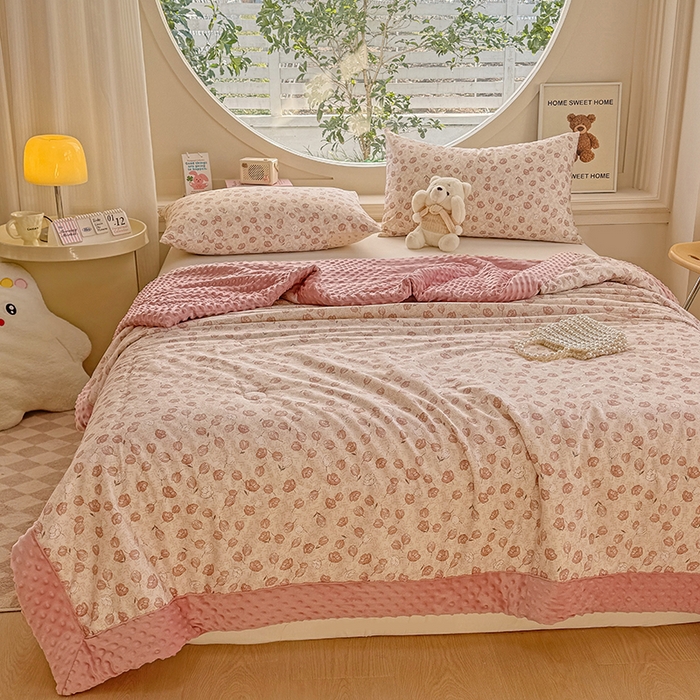 91家纺网 家纺一手货源 找家纺 梦依依 2025新款40支全棉豆豆被大豆被夏被春秋被子被芯 加微信送买家秀 莫里小院