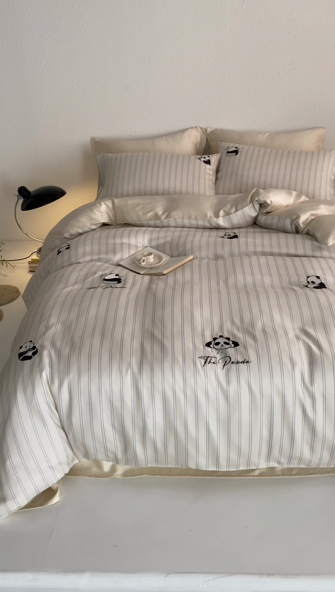 91家纺网 家纺一手货源 找家纺 （总）简纯主义 2025新款天丝四件套 熊猫系列