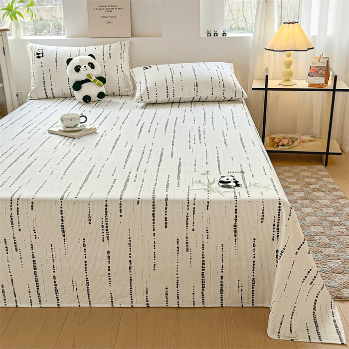 91家纺网 家纺一手货源 找家纺 笙意家纺2025新款全棉老粗布单品单床单 流星雨-灰