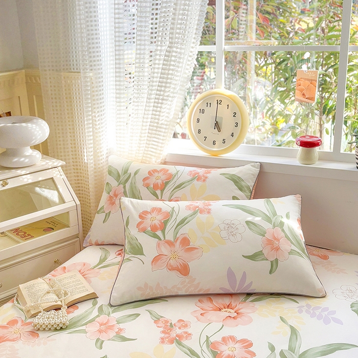 91家纺网 家纺一手货源 找家纺 元元被芯 2025新款40支13372全棉印花全棉隐藏式夹棉被套 半夏