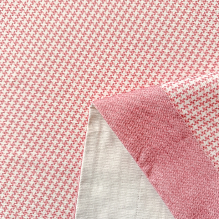 91家纺网 家纺一手货源 找家纺 简宜家居 2025新款宽边纯棉全棉老粗布床单 千鸟格-粉桃宽边