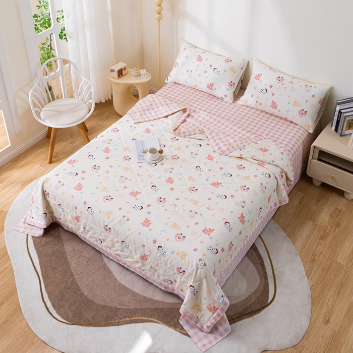 91家纺网 家纺一手货源 找家纺 鑫棉坊 【又降价啦】2025新款全棉A类印花纯棉花夏被可机洗空调被 魔法伙伴