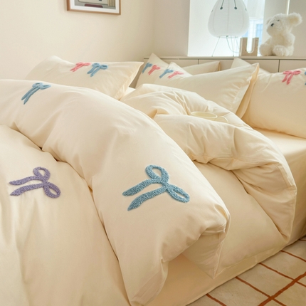 91家纺网 家纺一手货源 找家纺 （总）莱登卡奴 2025新款A类全棉13372毛巾绣四件套