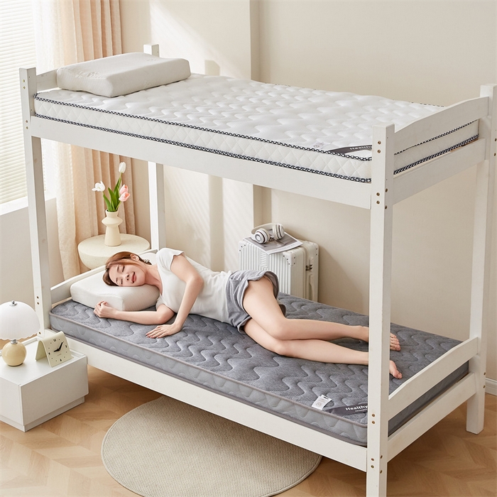 91家纺网 家纺一手货源 找家纺 艺博床垫 2025新款25D学生立体海绵床垫终版 曲线灰