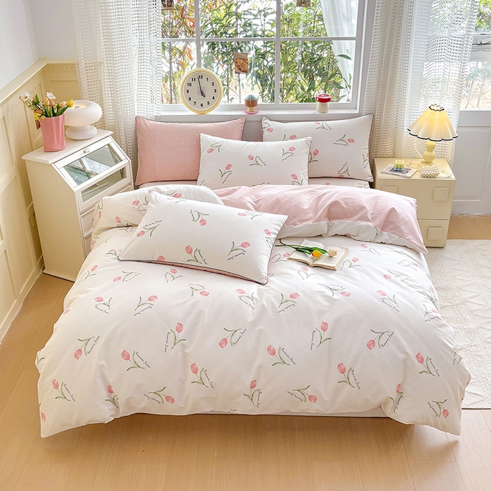 91家纺网 家纺一手货源 找家纺 元元被芯 2025新款40支13372全棉印花全棉隐藏式夹棉被套 昕动