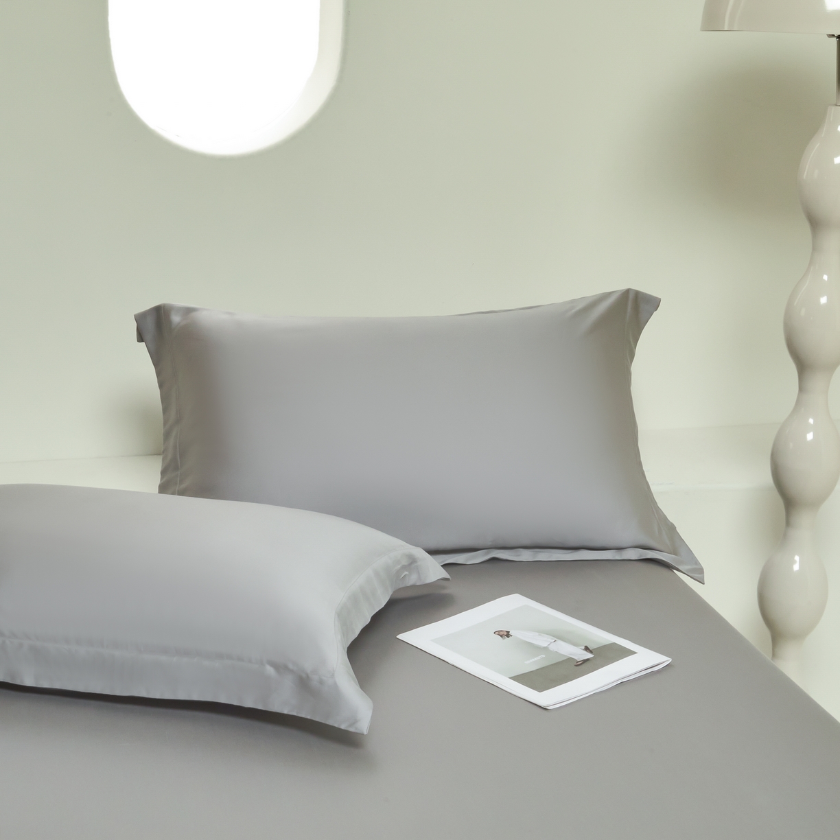 91家纺网 家纺一手货源 找家纺 618家纺 2025新款60S100支兰精天丝单品-单床笠 天丝银河灰