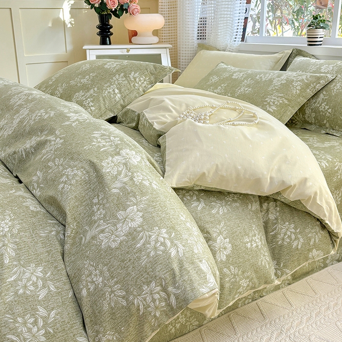 91家纺网 家纺一手货源 找家纺 元元被芯 2025新款40支13372全棉印花全棉四件套 颂雅