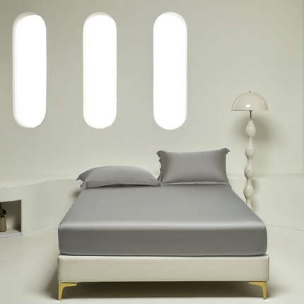 618家纺 2025新款60S100支兰精天丝单品-单床笠 天丝雅士灰