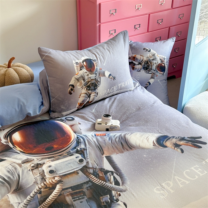 91家纺网 家纺一手货源 找家纺 馨语家居 2025新款全棉双层纱四件套 探索星球