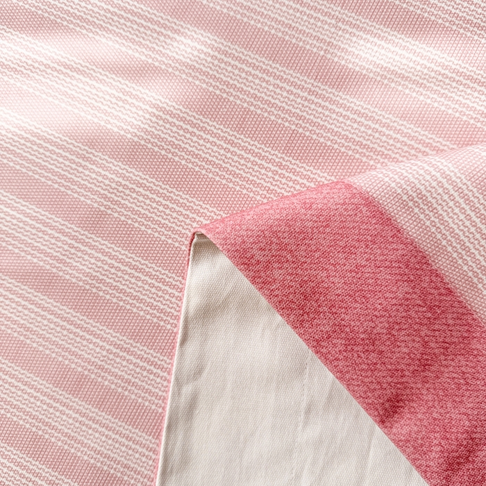91家纺网 家纺一手货源 找家纺 简宜家居 2025新款宽边纯棉全棉老粗布床单 疏条-粉桃宽边