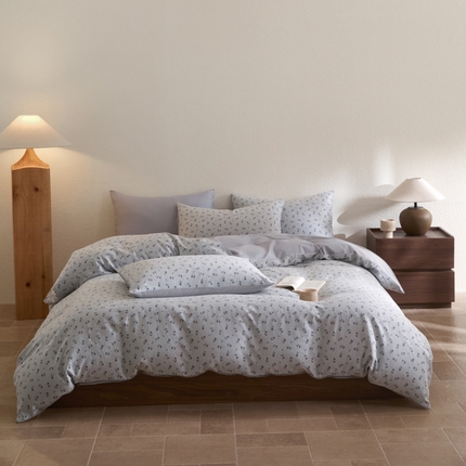 91家纺网 家纺一手货源 找家纺 （总）618家纺 2025新款全棉色织提花四件套小花系列