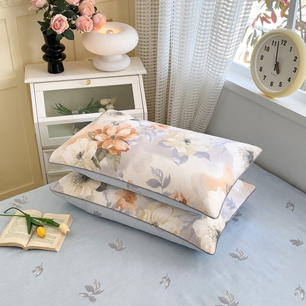 91家纺网 家纺一手货源 找家纺 （总）元元被芯 2025新款40支13372全棉印花全棉隐藏式夹棉枕套