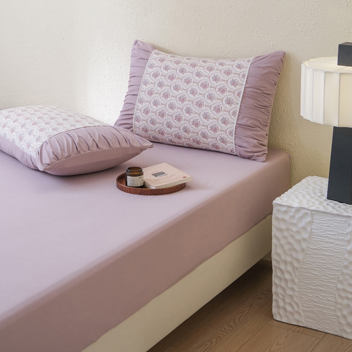 91家纺网 家纺一手货源 找家纺 布可家纺 2025新款A类法式清新褶皱印花四件套 麦哲伦