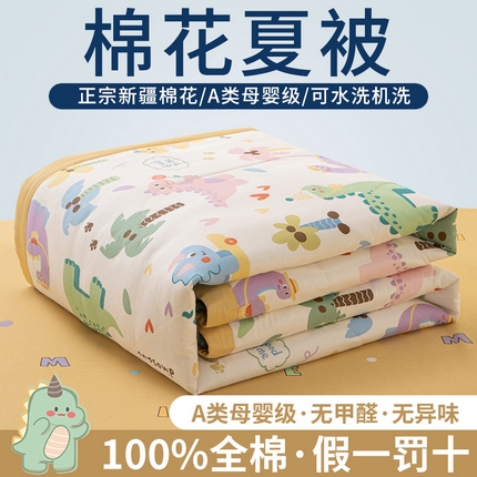 91家纺网 家纺一手货源 找家纺 鑫棉坊 【又降价啦】2025新款全棉A类印花纯棉花夏被可机洗空调被 奇妙之旅