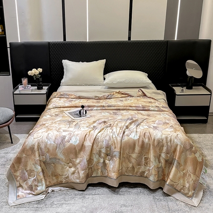 91家纺网 家纺一手货源 找家纺 心悦家纺  2025新款60S奥地利兰精天丝夏凉被空调被被芯 繁华-晚霞