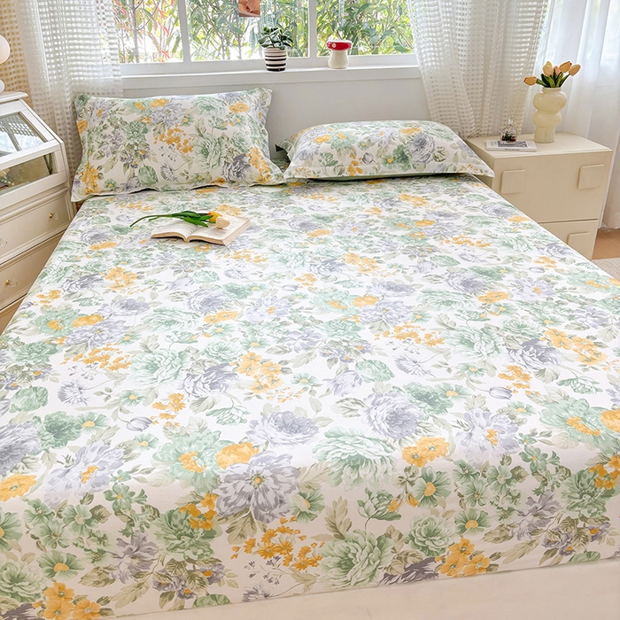 91家纺网 家纺一手货源 找家纺 元元被芯 2025新款40支13372全棉印花全棉床笠 亦语