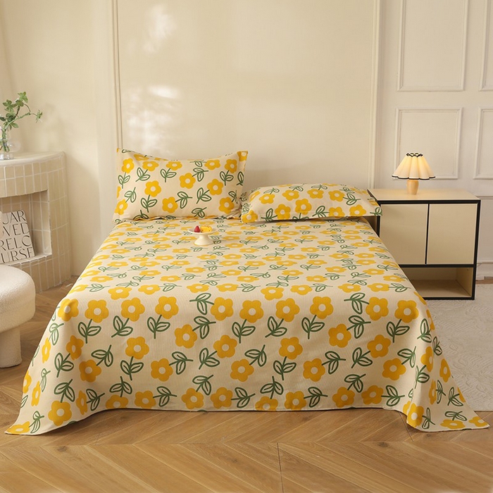 91家纺网 家纺一手货源 找家纺 幸嘉轩2025新款亲肤舒适床单三件套 花影爱情