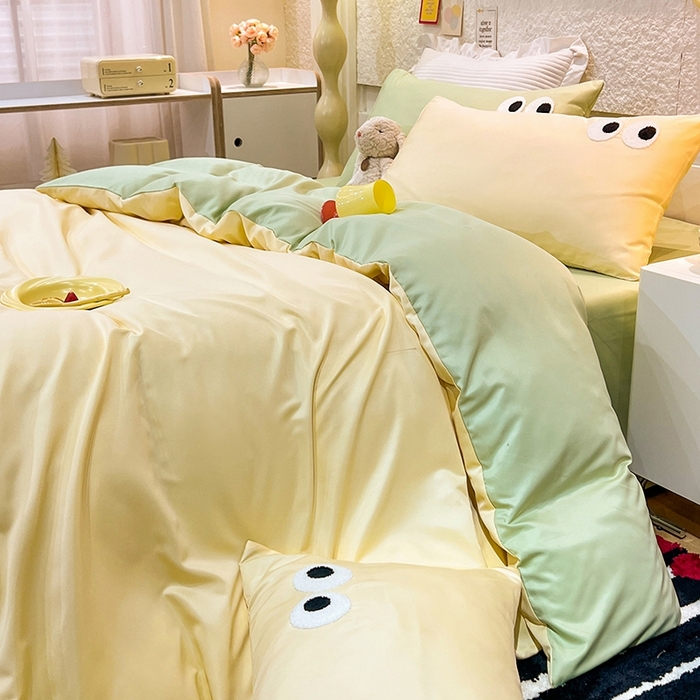 91家纺网 家纺一手货源 找家纺 （总）艾米家居 2025新款水洗真丝大眼睛系列四件套