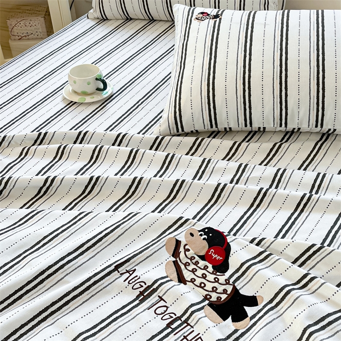 91家纺网 家纺一手货源 找家纺 笙意家纺2025新款全棉老粗布单品单床单 胡里奥-灰