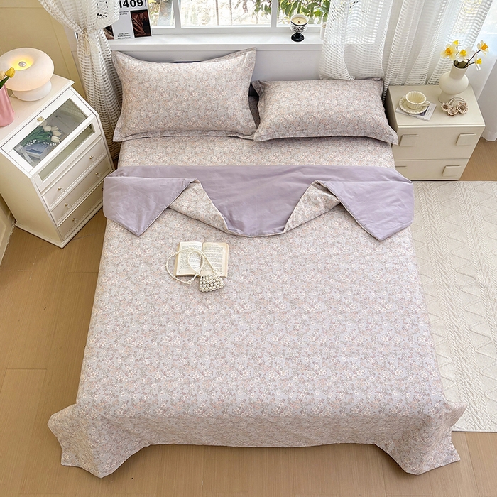 91家纺网 家纺一手货源 找家纺 元元被芯 2025新款40支13372全棉印花夏被四件套 茉莉