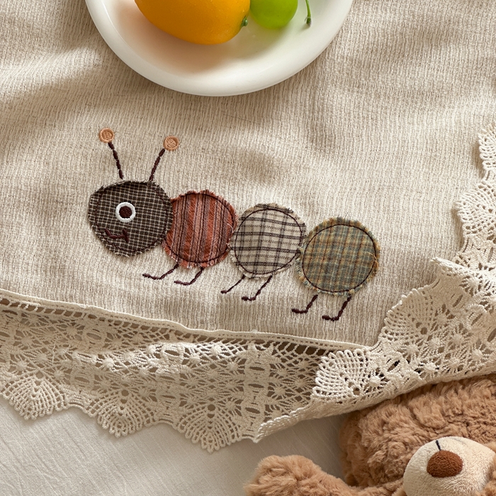 91家纺网 家纺一手货源 找家纺 月夏 2025新款全棉双层纱纱布夏被夏凉被空调被 小蚂蚁-麻本色【填充新疆棉花】